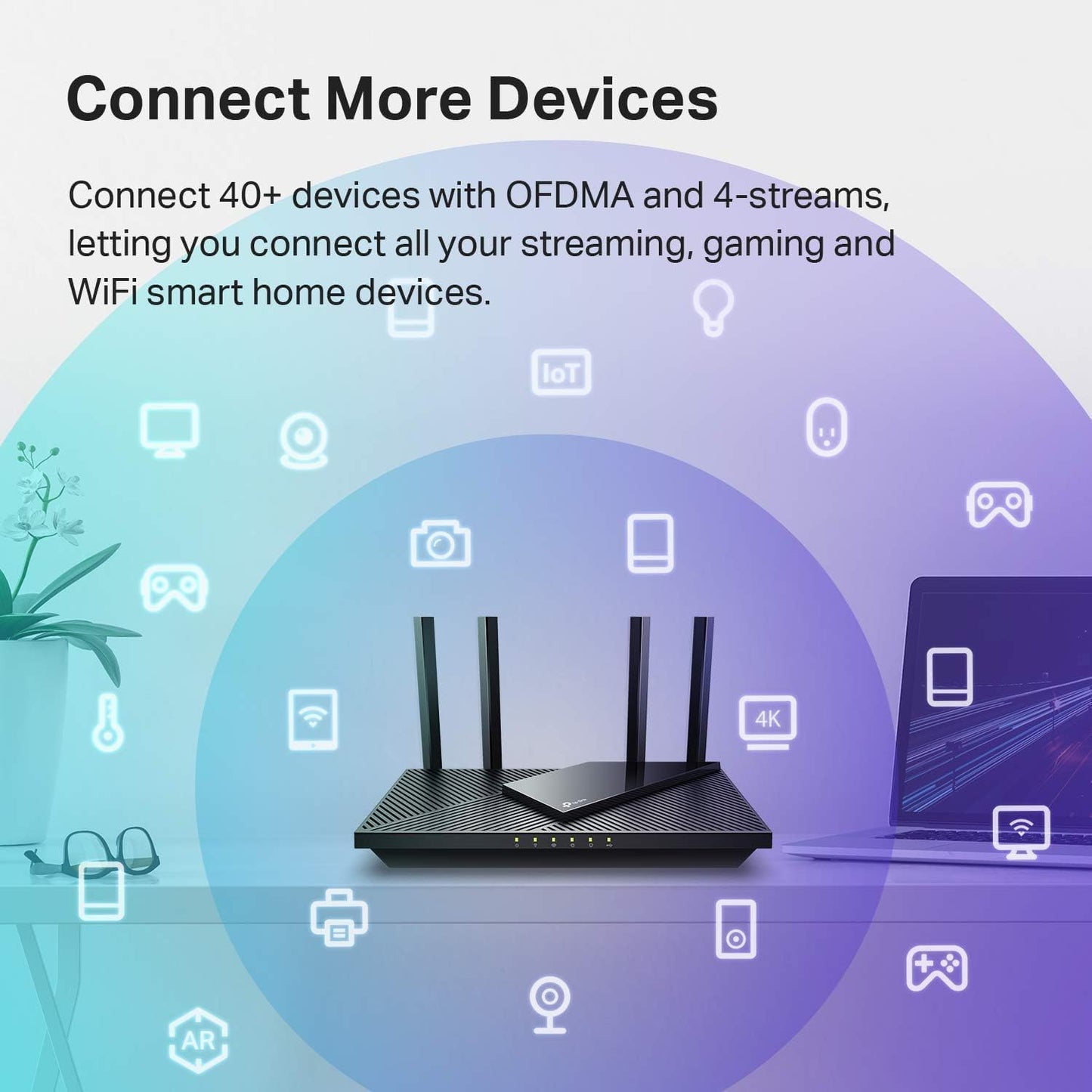 AX1800 Wifi 6 Router V4 (Archer AX21) – Dual Band Wireless Internet, Gigabit, Easy Mesh, Works with Alexa - a Certified for Humans Device, Free Expert Support