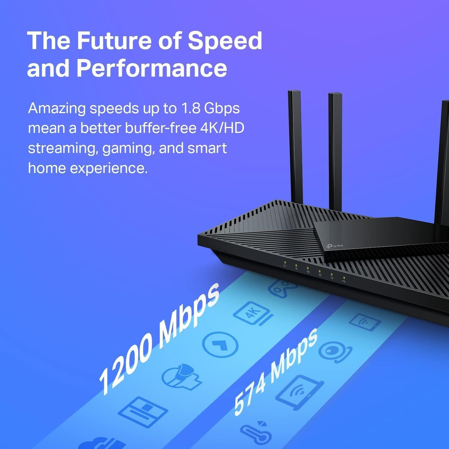 AX1800 Wifi 6 Router V4 (Archer AX21) – Dual Band Wireless Internet, Gigabit, Easy Mesh, Works with Alexa - a Certified for Humans Device, Free Expert Support